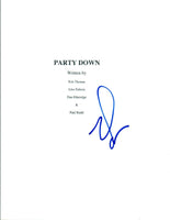 Adam Scott Signed Autographed PARTY DOWN Pilot Episode Script COA