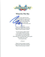 Ross Valory Signed Autograph Journey WHEEL IN THE SKY Lyric Sheet COA