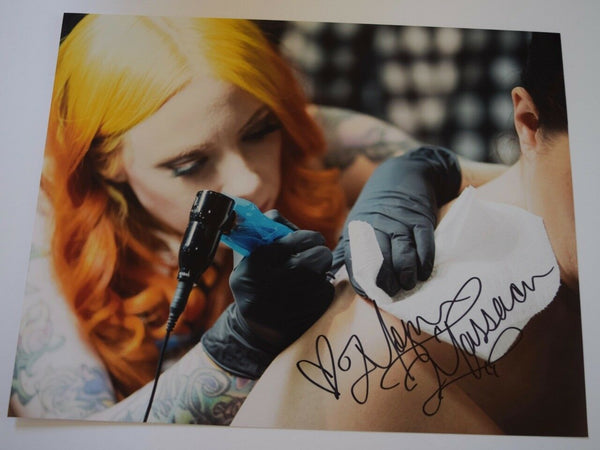 Megan Massacre Signed Autograph 11x14 Photo Tattoo Artist NY INK Hot Sexy COA VD