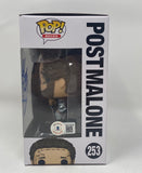 Post Malone Signed Autographed Funko Pop Rocks Figure #253 Beckett COA