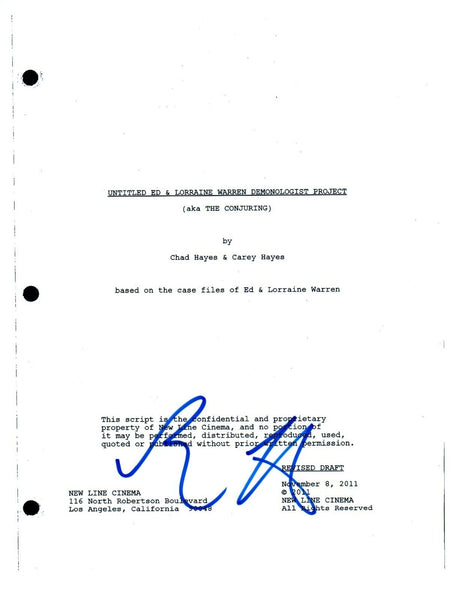 Ron Livingston Signed Autographed THE CONJURING Full Movie Script COA