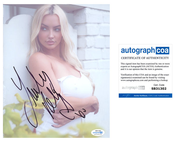 Lindsey Pelas Signed Autographed 8x10 Photo Playboy Model Sexy ACOA COA