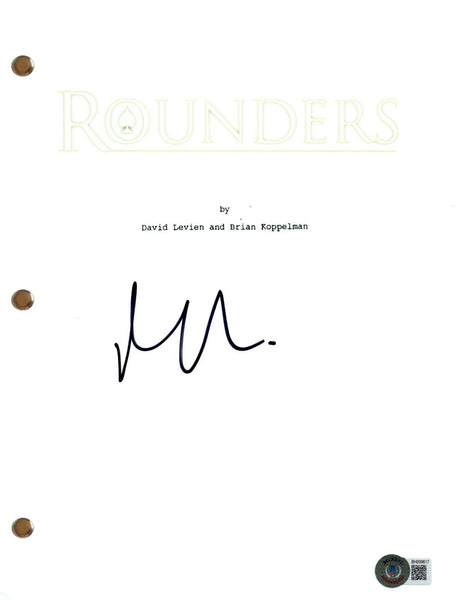 Matt Damon Signed Autograph Rounders Movie Script Full Screenplay Beckett COA