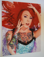 Megan Massacre Signed Autograph 11x14 Photo Tattoo Artist NY INK Hot Sexy COA VD