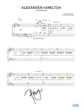 Brian D'arcy James Signed Hamilton ALEXANDER HAMILTON Music Sheet ACOA COA