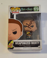 Dan Harmon Signed Rick and Morty WEAPONIZED MORTY Funko Pop Figure Beckett COA