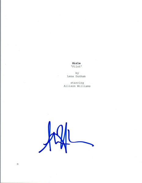 Allison Williams Signed Autographed GIRLS Pilot Episode Script COA VD