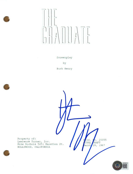 Dustin Hoffman Signed Autograph The Graduate Movie Script Screenplay Beckett COA