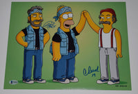 Cheech Marin & Tommy Chong Signed 11x14 Photo The Simpsons Beckett COA