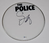 Stewart Copeland Signed Autographed 12" Drumhead The Police Beckett BAS COA