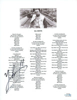 Yo Gotti Signed Autographed All White Song Lyric Sheet Rapper Hip Hop ACOA COA