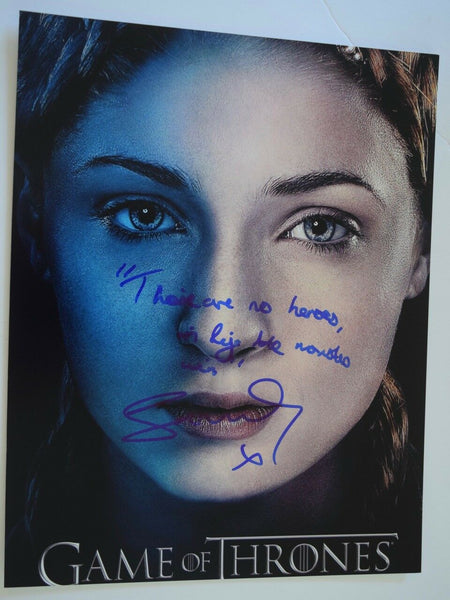 Sophie Turner Signed Autographed 11X14 Photo Game of Thrones RARE QUOTE COA VD