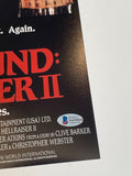 Clive Barker Signed Hellbound Hellraiser II 11x17 Movie Poster Photo Beckett COA