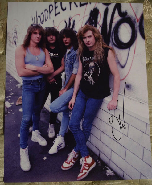 Dave Ellefson Signed Autographed 11x14 Photo Megadeth Bassist David