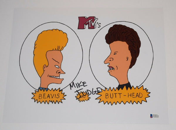 Mike Judge Signed Autographed 11x14 Photo BEAVIS & BUTTHEAD Beckett BAS COA