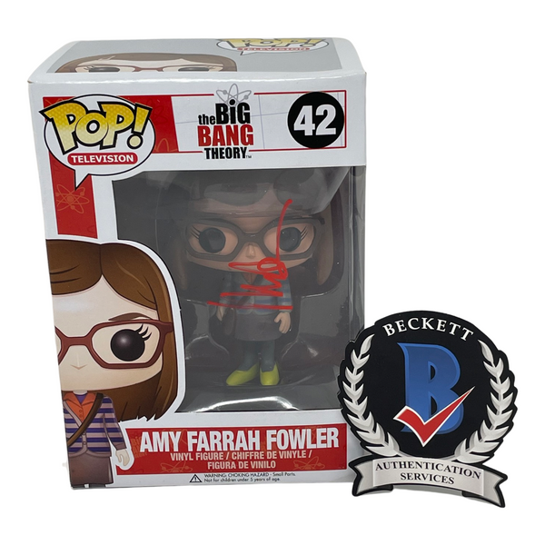 Mayim Bialik Signed Amy Farrah Fowler Funko Pop The Big Bang Theory Beckett COA