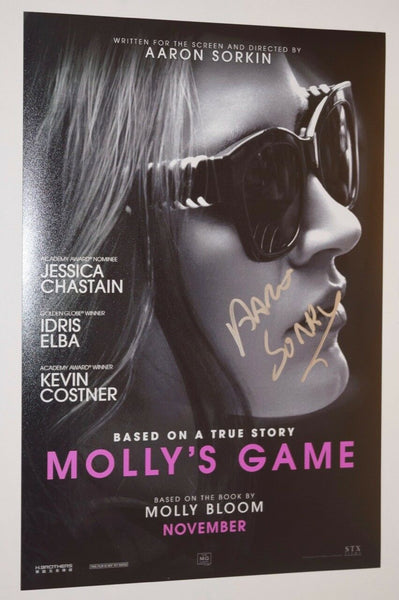 Aaron Sorkin Signed Autographed 10X15 Photo MOLLY'S GAME Screenwriter COA