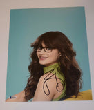 Zooey Deschanel Signed Autographed 11x14 Photo NEW GIRL Actress Beckett COA