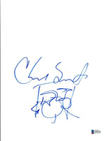 Chad Smith Signed Autograph Red Hot Chili Peppers Drum Sketch Drawing BAS COA