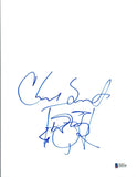 Chad Smith Signed Autograph Red Hot Chili Peppers Drum Sketch Drawing BAS COA