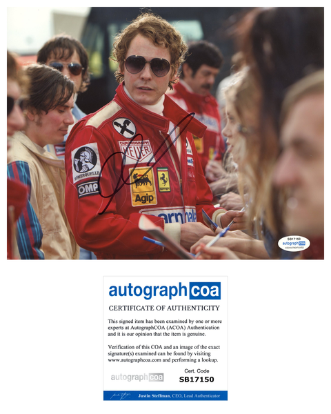 Daniel Bruhl Signed Autographed 8x10 Photo Rush Actor Niki Lauda ACOA COA