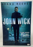Keanu Reeves Signed Autographed John Wick Movie Poster 12x18 Beckett COA LOA