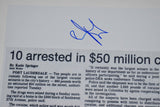 Boston George Jung Signed 11x14 Rare Newspaper Photo Blow Smuggler Beckett COA