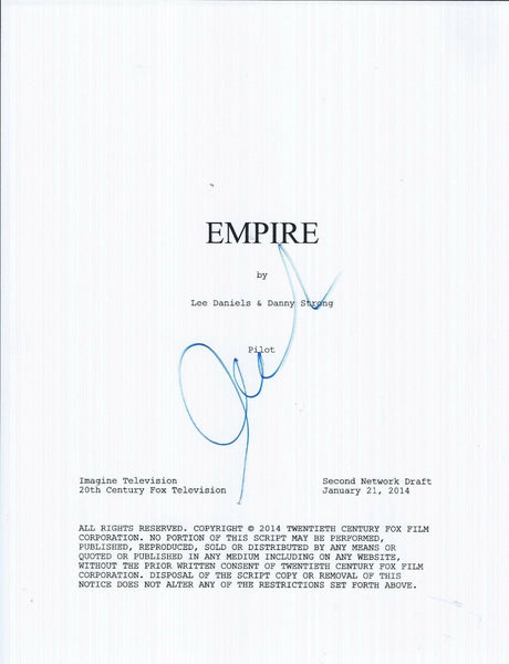 Lee Daniels Signed Autographed Empire Full Television Pilot Script