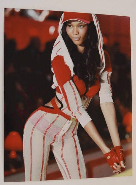 Chanel Iman Signed Autographed 11x14 Photo Hot Sexy SI Swimsuit Model COA VD