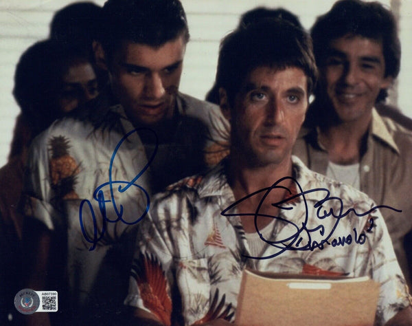 Al Pacino & Steven Bauer Signed Autographed 8x10 Photo Scarface Beckett COA