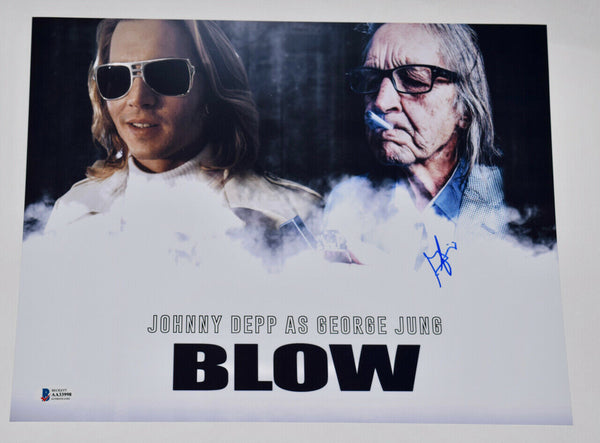 George Jung Signed 11x14 Photo Blow Boston Smuggler Johnny Depp Beckett COA