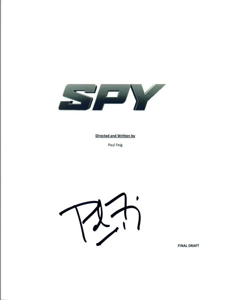 Paul Feig Signed Autographed SPY Full Movie Script COA VD