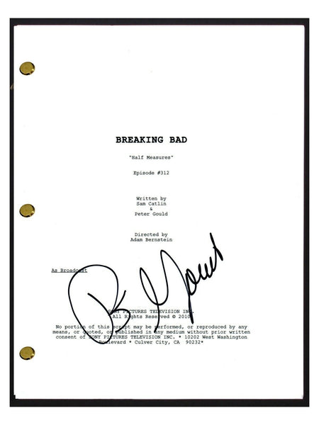 Peter Gould Signed Breaking Bad Half Measures Ep Script Writer Producer COA