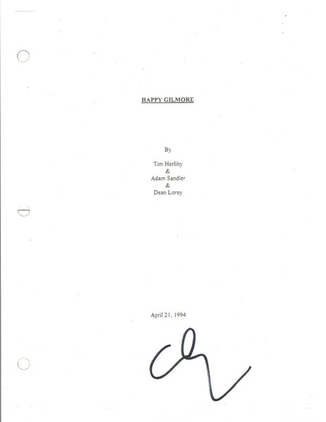 Adam Sandler Signed Autographed HAPPY GILMORE Full Movie Script COA