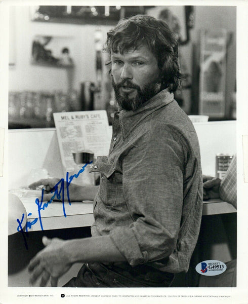 Kris Kristofferson Signed Autograph 8x10 Photo The Highwaymen Beckett BAS COA