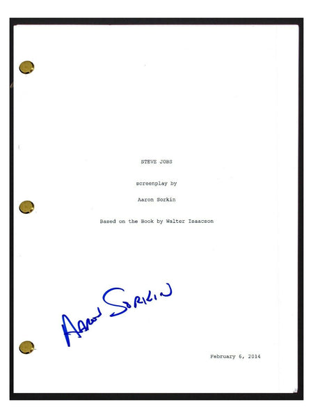 Aaron Sorkin Signed Autographed Steve Jobs Movie Script Screenplay COA
