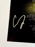 Corey Taylor Signed Slipknot Unsainted 11x17 Lyrics Poster Photo Beckett COA