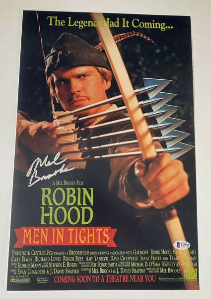 Mel Brooks Signed ROBIN HOOD MEN IN TIGHTS 11X17 Photo Movie Poster Beckett COA