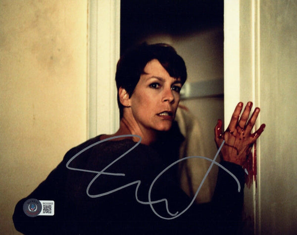 Jamie Lee Curtis Signed Autograph 8x10 Photo Halloween Laurie Strode Beckett COA