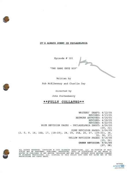 Kaitlin Olson Signed It's Always Sunny In Philadelphia Script Screenplay ACOA