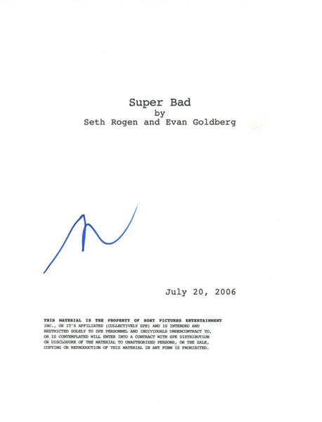 Jonah Hill Signed Autographed SUPER BAD Full Movie Script  COA