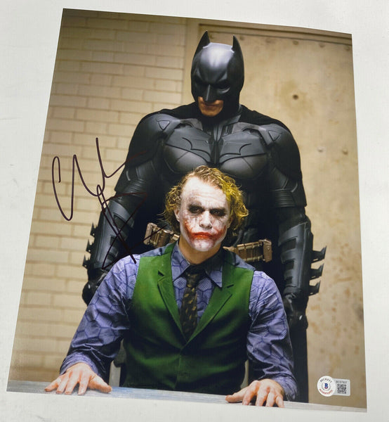 Christian Bale Signed Autographed 11x14 Photo The Dark Knight Batman Beckett COA