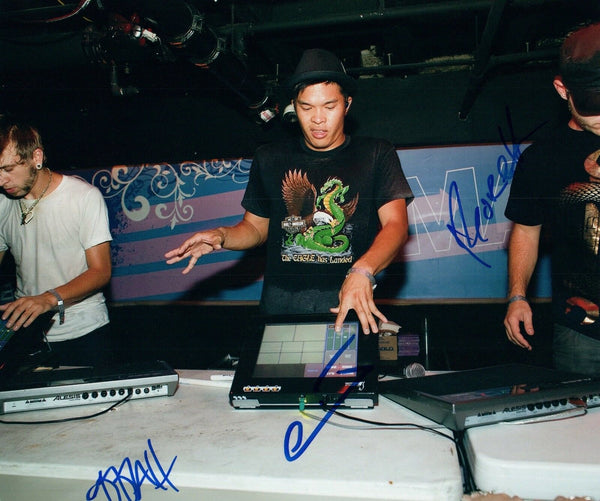 THE GLITCH MOB Signed Autographed 8x10 Photo Full Group EDM COA VD