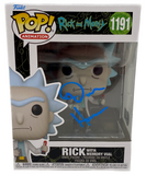 Dan Harmon Signed Rick and Morty Funko Pop Rick with Memory Vial Beckett COA