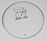 Simon Wright Signed Autographed 12" Drumhead AC/DC DIO Beckett BAS COA
