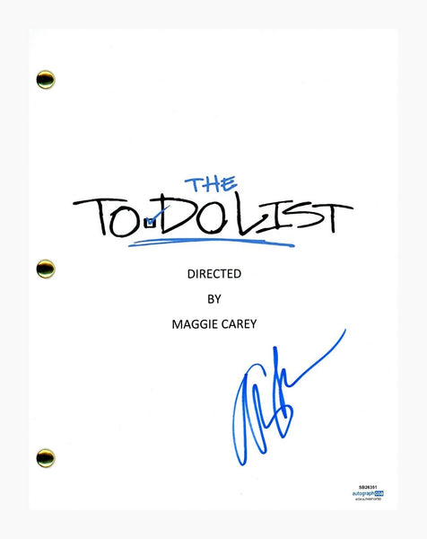 Aubrey Plaza Signed Autographed The To Do List Movie Script Screenplay ACOA COA