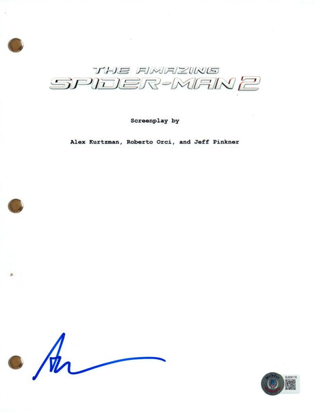 Alex Kurtzman Signed Autograph The Amazing Spider-Man 2 Movie Script Beckett COA