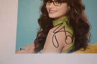 Zooey Deschanel Signed Autographed 11x14 Photo NEW GIRL Actress Beckett COA