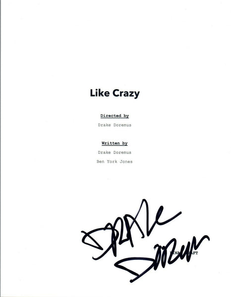 Drake Doremus Signed Autographed LIKE CRAZY Full Movie Script COA VD