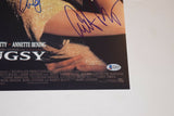 Warren Beatty Annette Bening Signed BUGSY 11X17 Poster Photo BAS Beckett COA